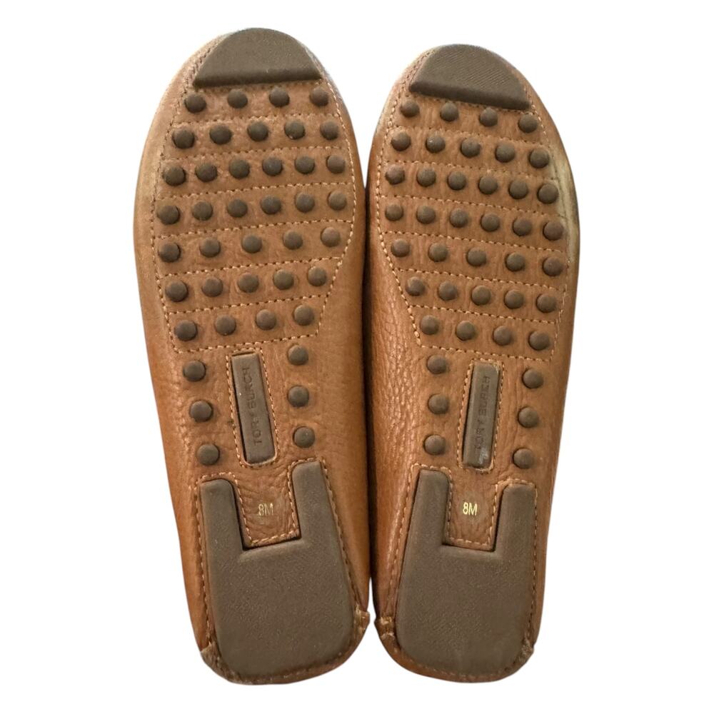 Tory Burch Everly Driver Royal Tan Leather Loafers Women’s 8 w/ Box - Picture 7 of 7
